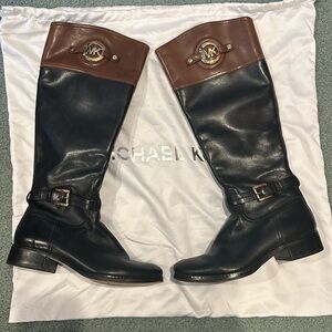 Michael Kors Stockyard Two-Toned Riding Boots